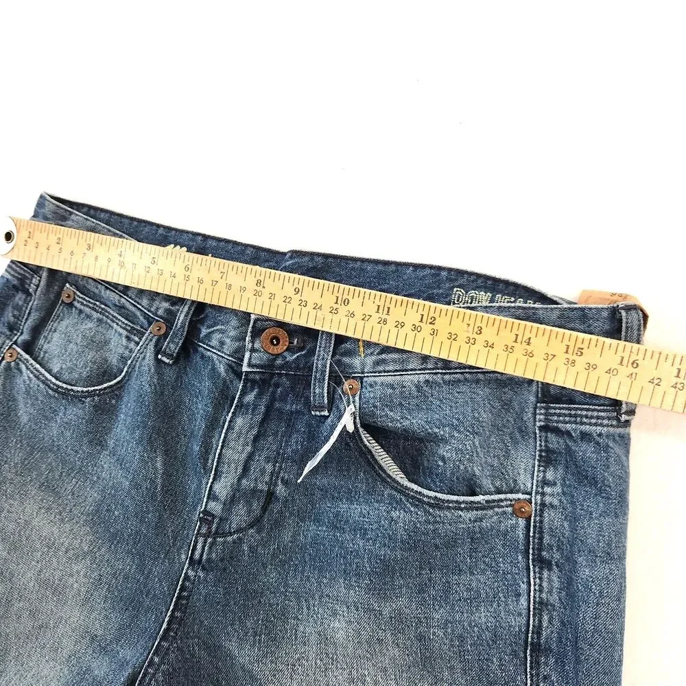Madewell BoyJean Slim Jeans Womens 26 Mid Rise Distressed Blue‎ Denim NWT